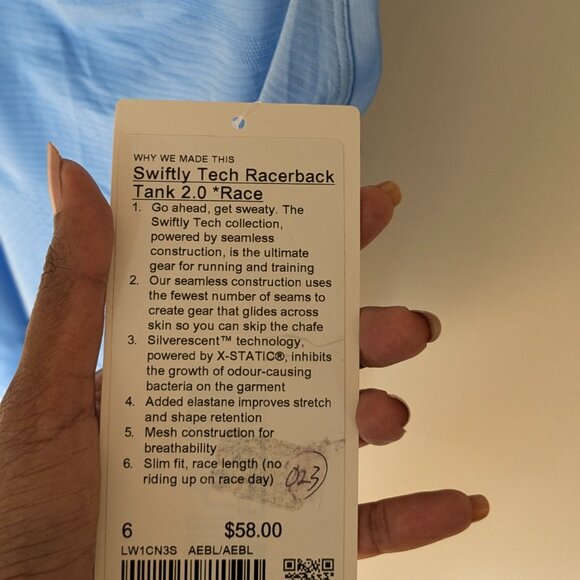 Lululemon Swiftly Racerback Race Length - Sz 6 - Picture 3 of 3